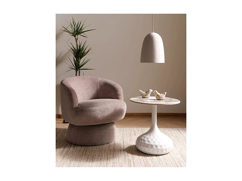 Poltrona Cosmic/360o/rivestimento in tessuto/marrone