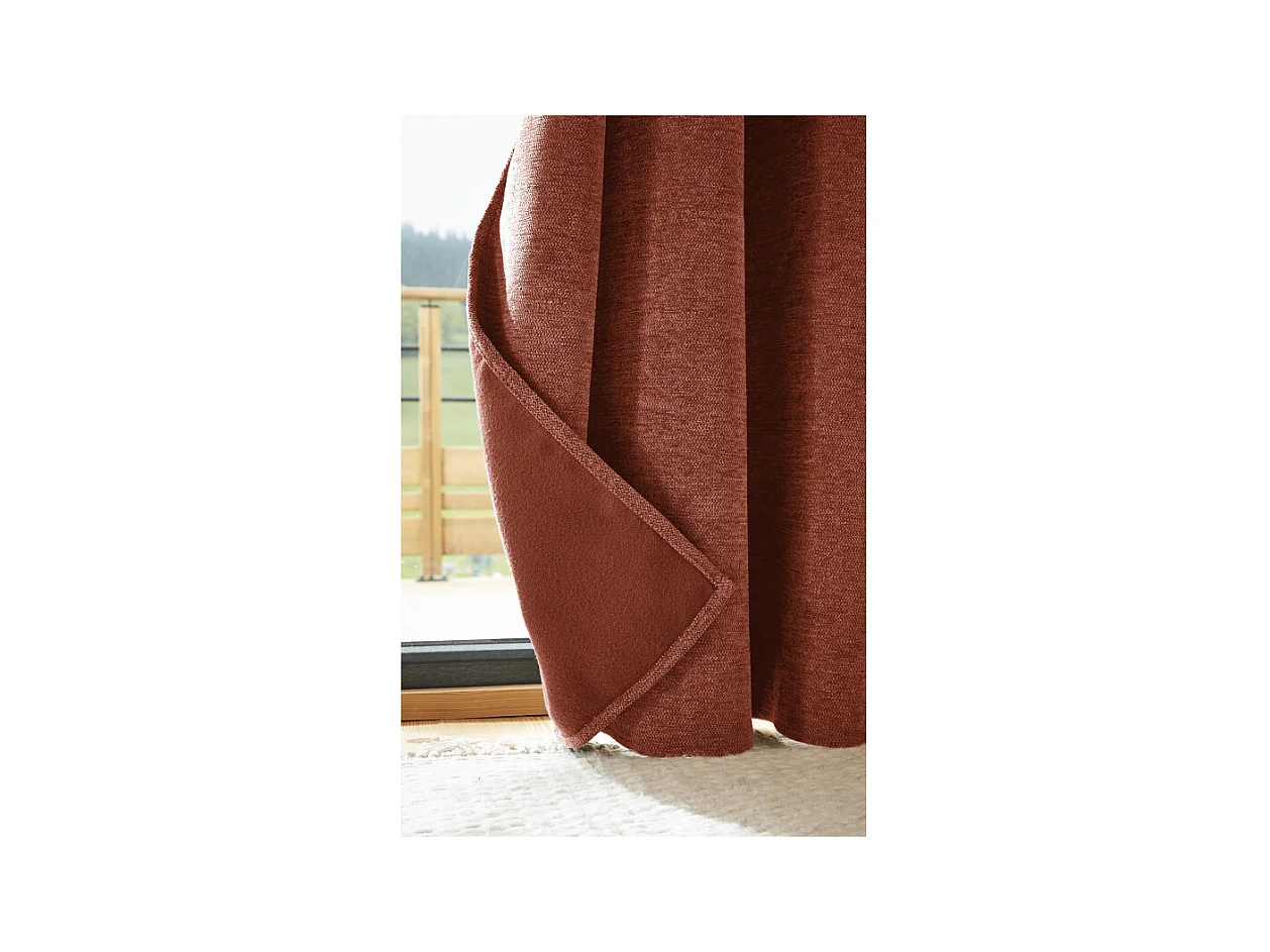 Rideau occultant phonique et thermique doublé polaire galon fronceur "Bjorn" 100% opaque Le fil d'Ariane