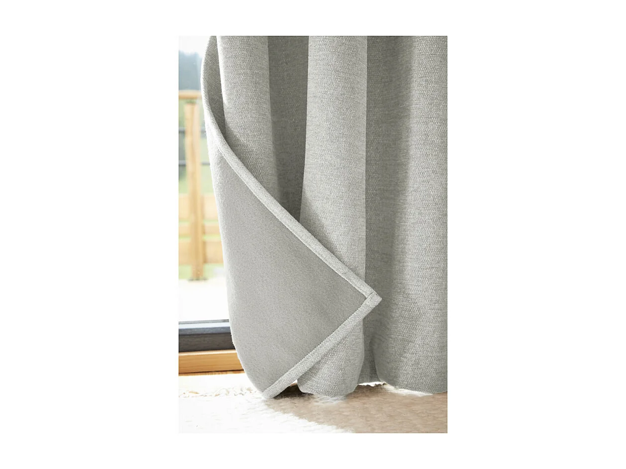 Rideau occultant phonique et thermique doublé polaire galon fronceur "Bjorn" 100% opaque Le fil d'Ariane