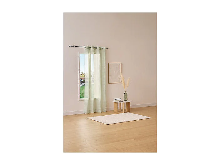 Voilage étamine tamisant 140 x 240 cm Atmosphera