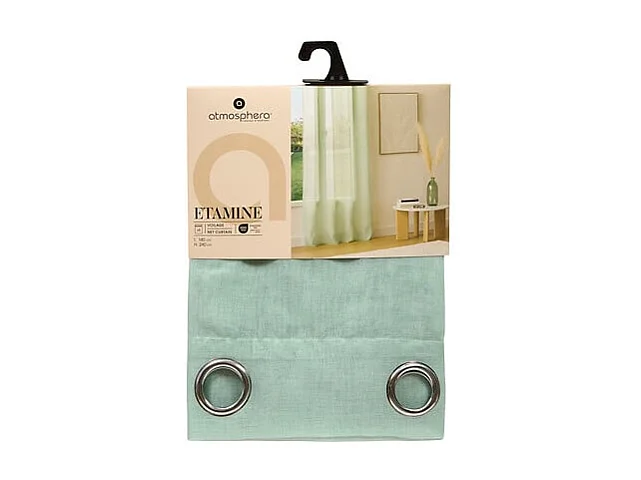 Voilage étamine tamisant 140 x 240 cm Atmosphera