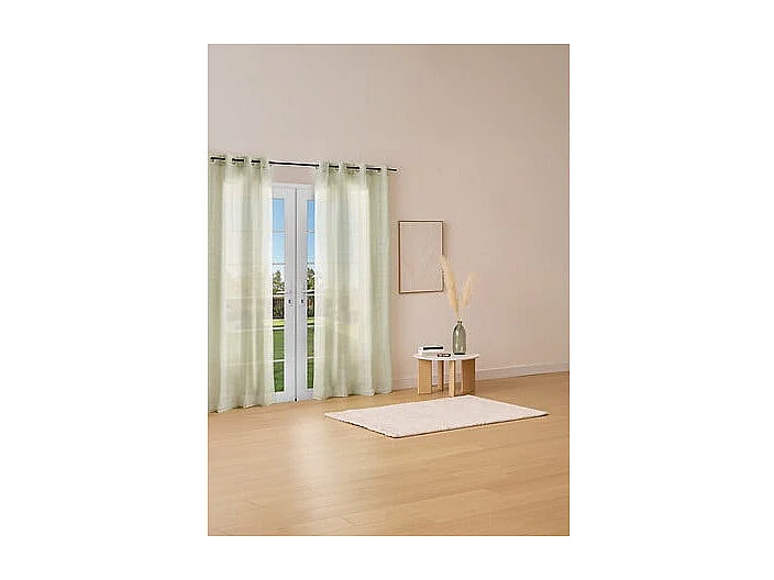 Voilage étamine tamisant 140 x 240 cm Atmosphera