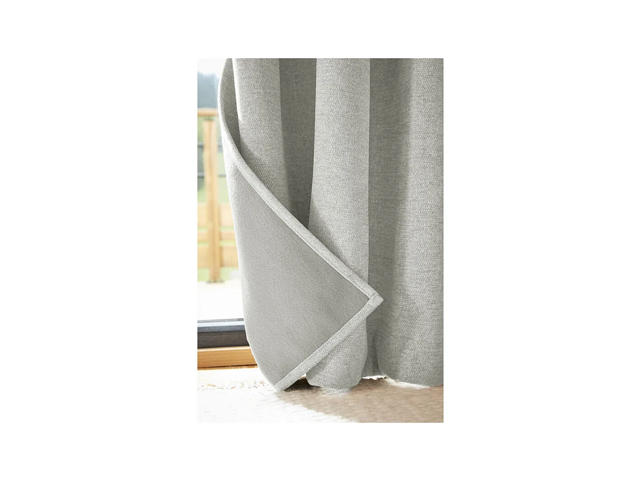 Rideau occultant phonique et thermique doublé polaire galon fronceur "Bjorn" 100% opaque Le fil d'Ariane