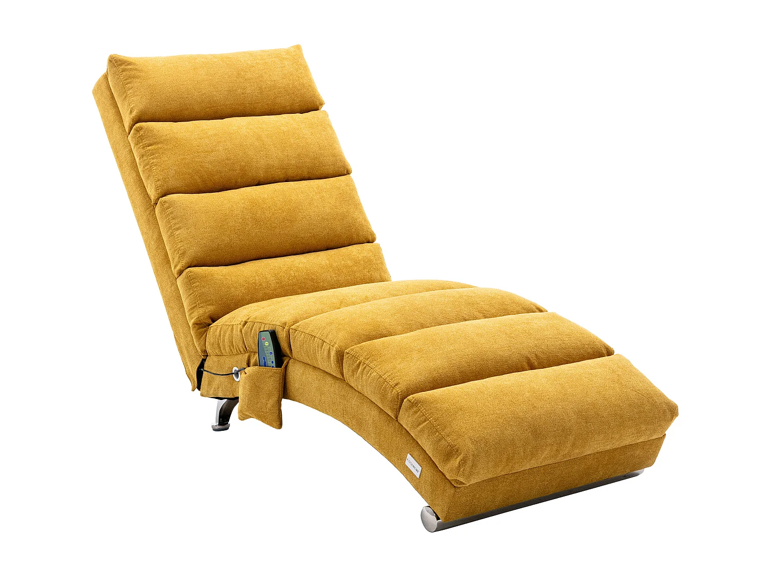 Fauteuil relax électrique - Fauteuil jaune - Dossier réglable - en tissu lin - confortable et ergonomique
