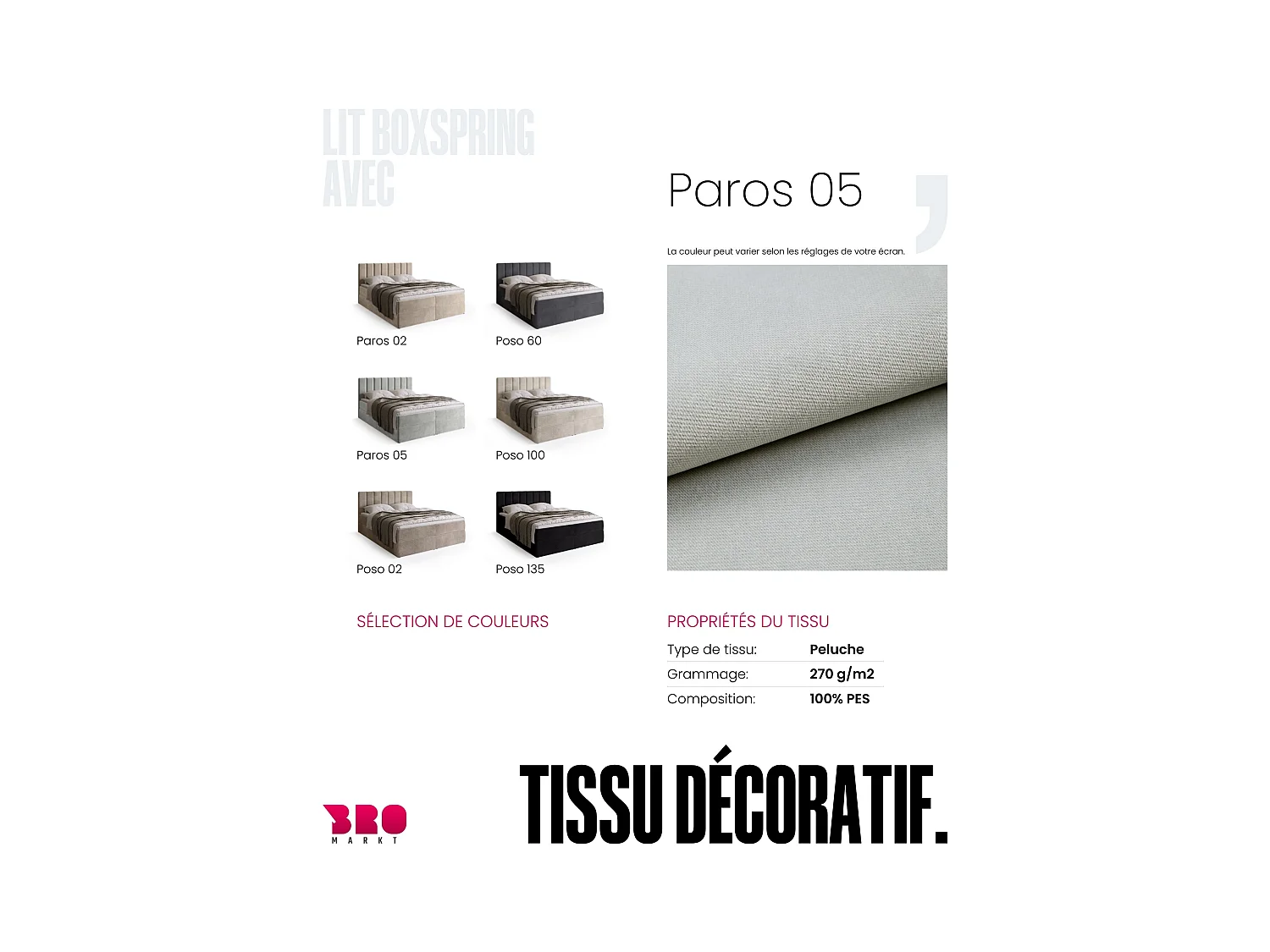 Lit boxspring avec rangement DENVER - matelas - surmatelas - gris clair - 160x200 cm