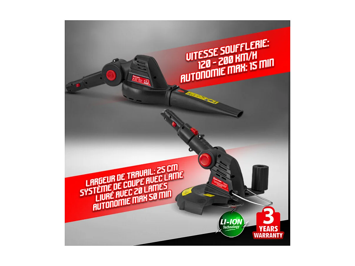 Outil de jardin multifonctions 4 en 1 sans fil 20V - Elem Garden Technic