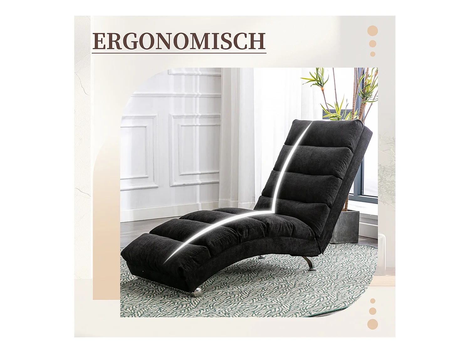 Fauteuil relax électrique - Fauteuil massant noir - Dossier réglable - en tissu lin - confortable et ergonomique