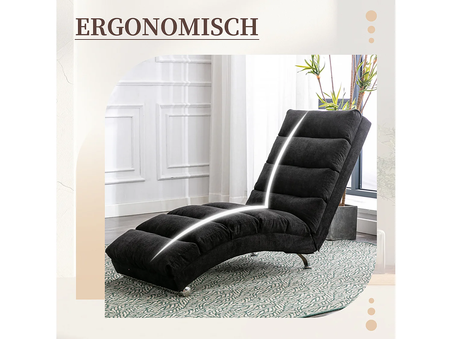 Fauteuil relax électrique - Fauteuil massant noir - Dossier réglable - en tissu lin - confortable et ergonomique