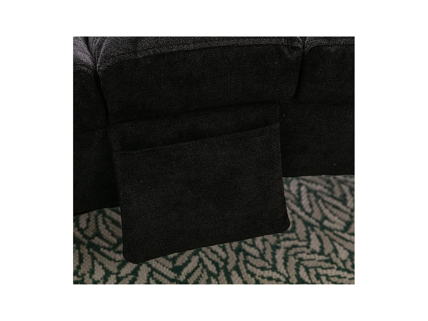 Fauteuil relax électrique - Fauteuil massant noir - Dossier réglable - en tissu lin - confortable et ergonomique