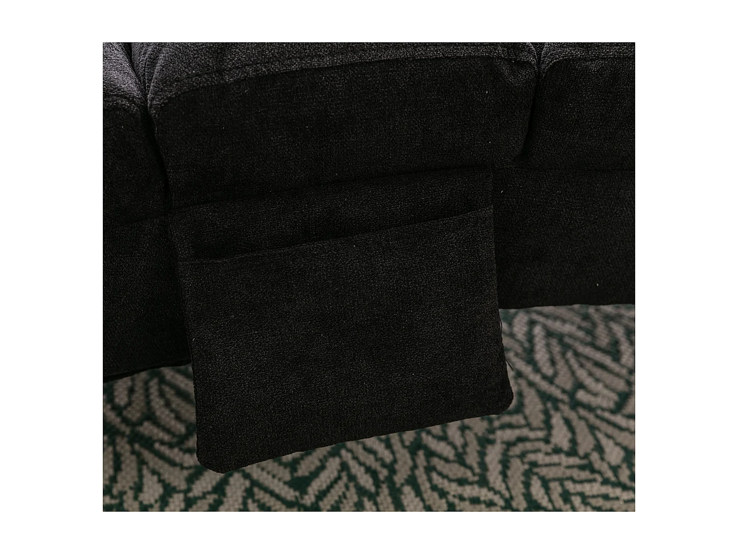 Fauteuil relax électrique - Fauteuil noir - Dossier réglable - en tissu lin - confortable et ergonomique