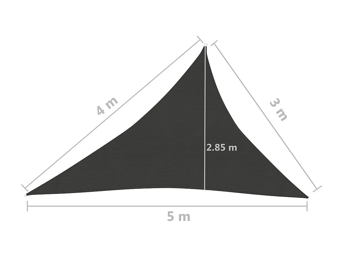 Voile d'ombrage 160 g/m²anthracite 3 x 4 x 5 cm 02_0008925