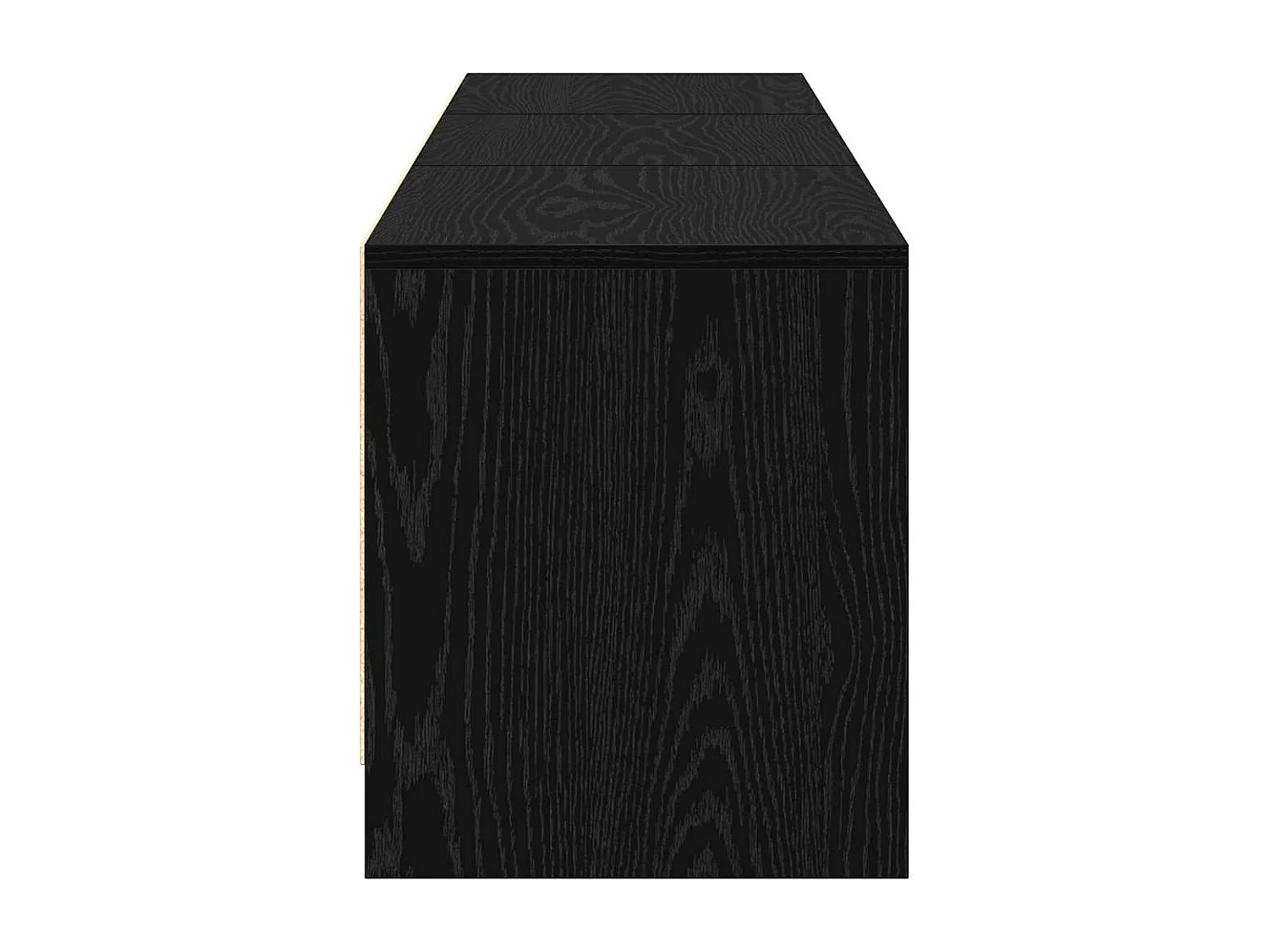 TV-Schrank Schwarz Eichen-Optik 162,5 x 34 x 40 cm