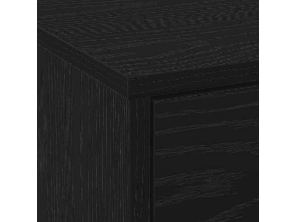 TV-Schrank Schwarz Eichen-Optik 162,5 x 34 x 40 cm