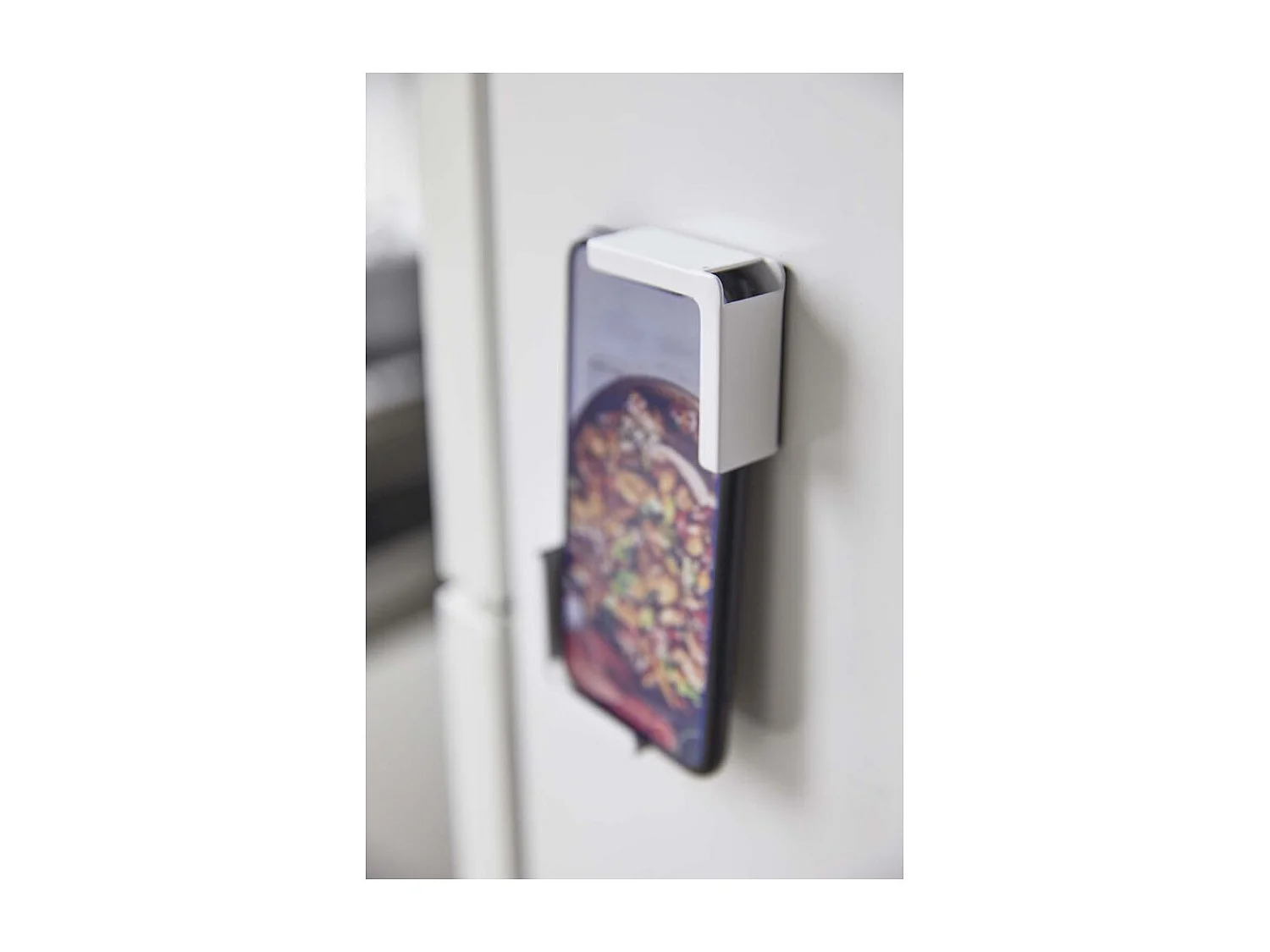 Support smartphone et tablette pour frigo Tower