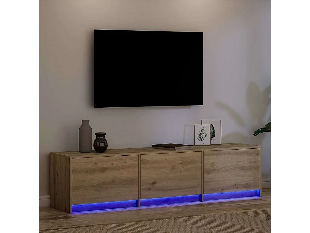 Unites TV Chêne artisanal 162,5 x 34 x 40 cm Bois d'ingénierie