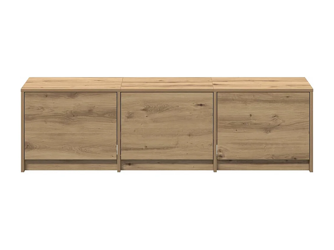 Meuble TV chêne artisanal 162 x 34 x 40 cm Bois d'ingénierie