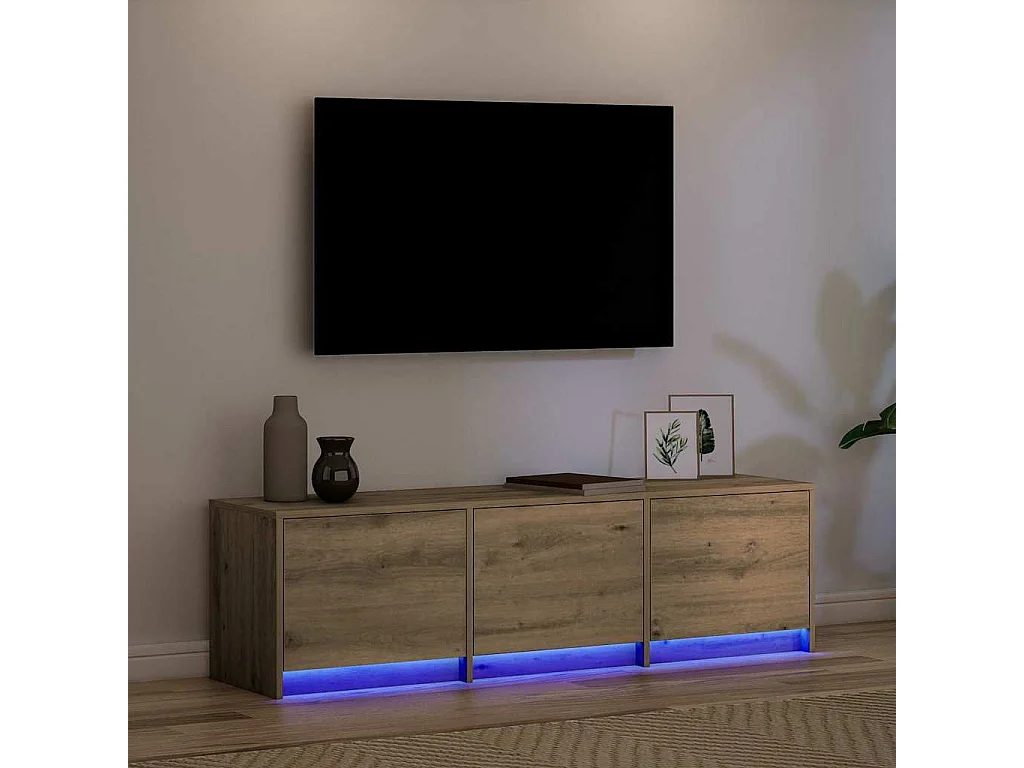 Unites TV Chêne artisanal 140 x 34 x 40 cm Bois d'ingénierie