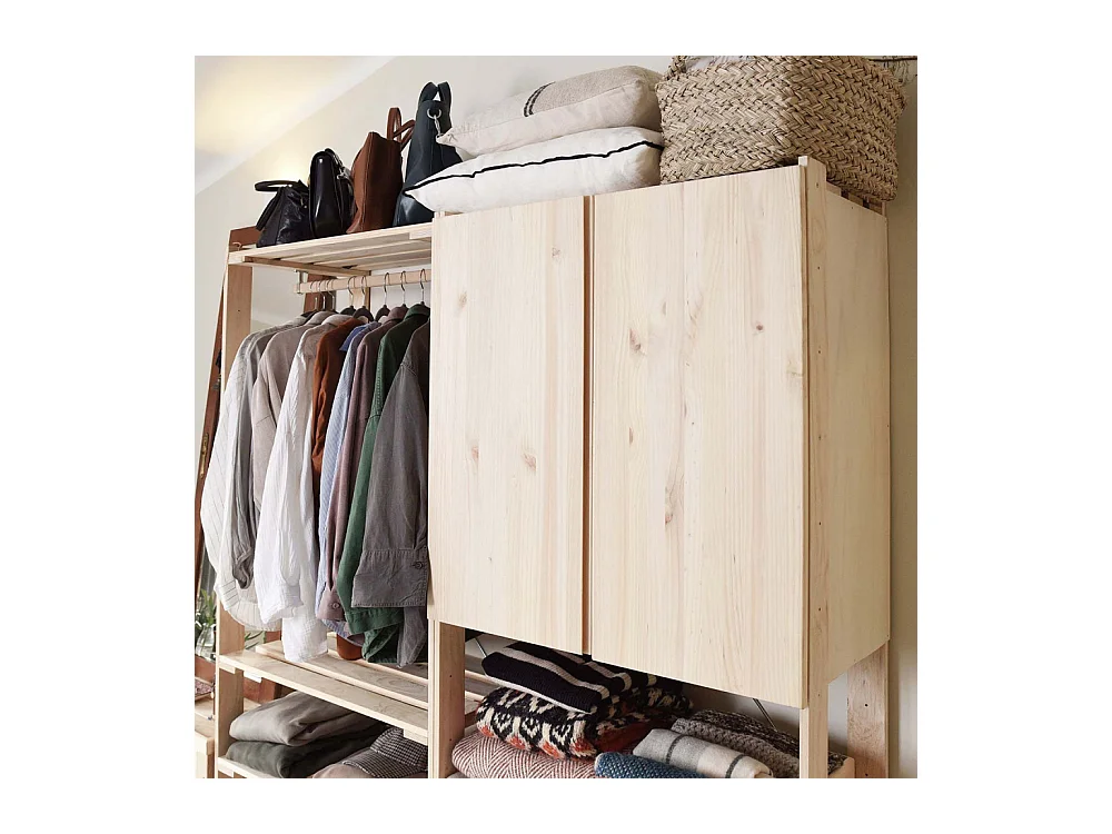 Armoire de rangement en pin massif Nova 76.5 x 40.5 x 79.5 cm