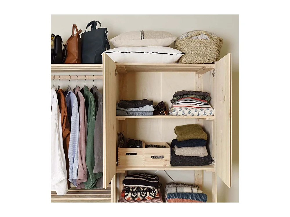 Armoire de rangement en pin massif Nova 76.5 x 40.5 x 79.5 cm