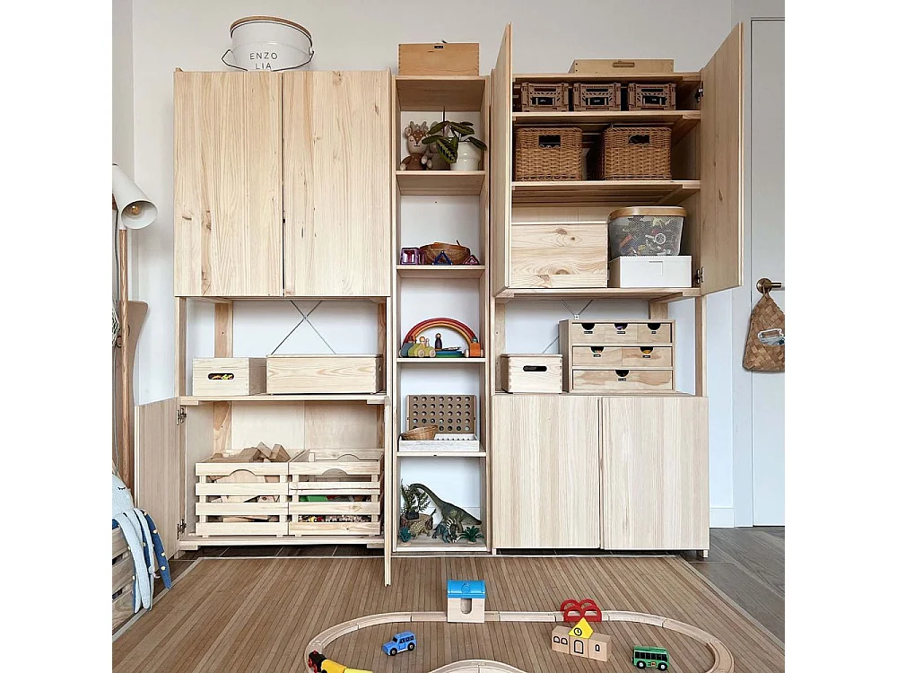 Armoire de rangement en pin massif Nova 76.5 x 40.5 x 79.5 cm