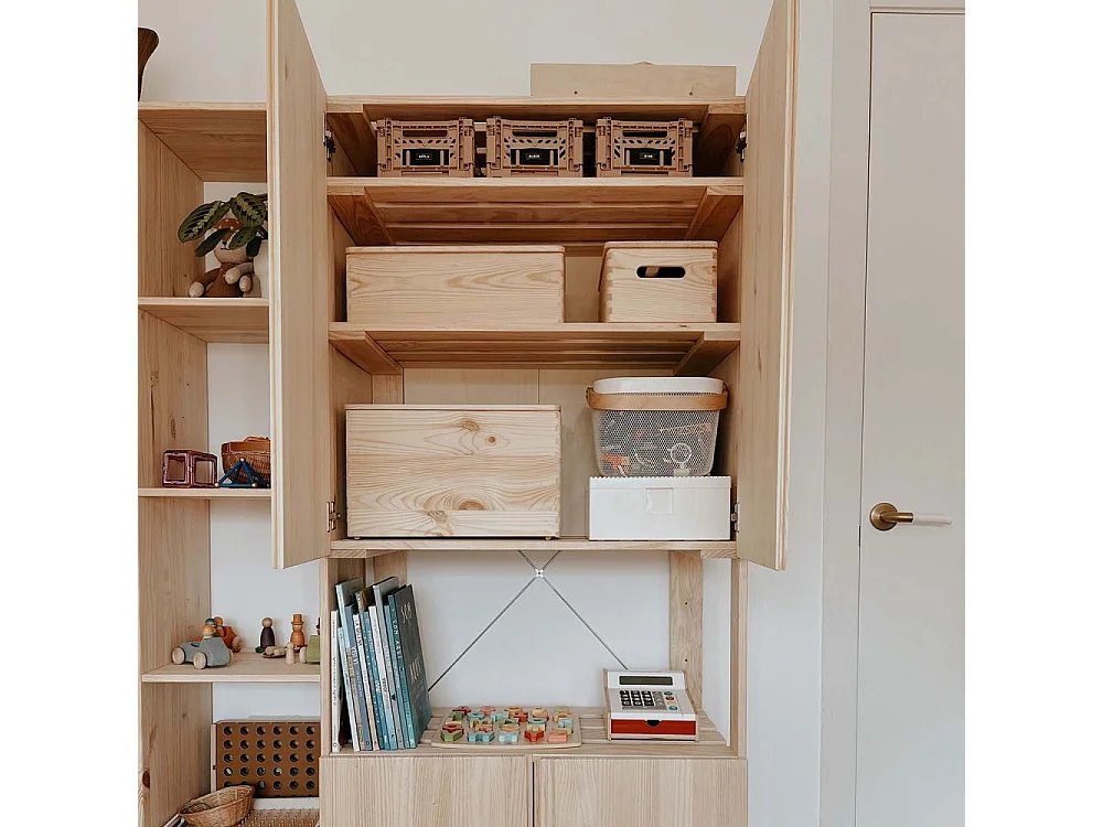 Armoire de rangement en pin massif Nova 76.5 x 40.5 x 79.5 cm