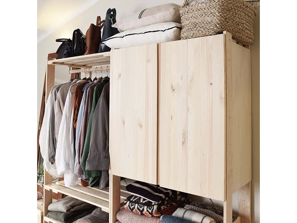 Armoire de rangement en pin massif Nova 76.5 x 40.5 x 79.5 cm