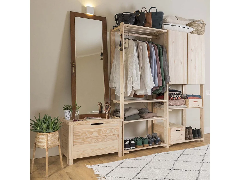 Armoire de rangement en pin massif Nova 76.5 x 40.5 x 79.5 cm