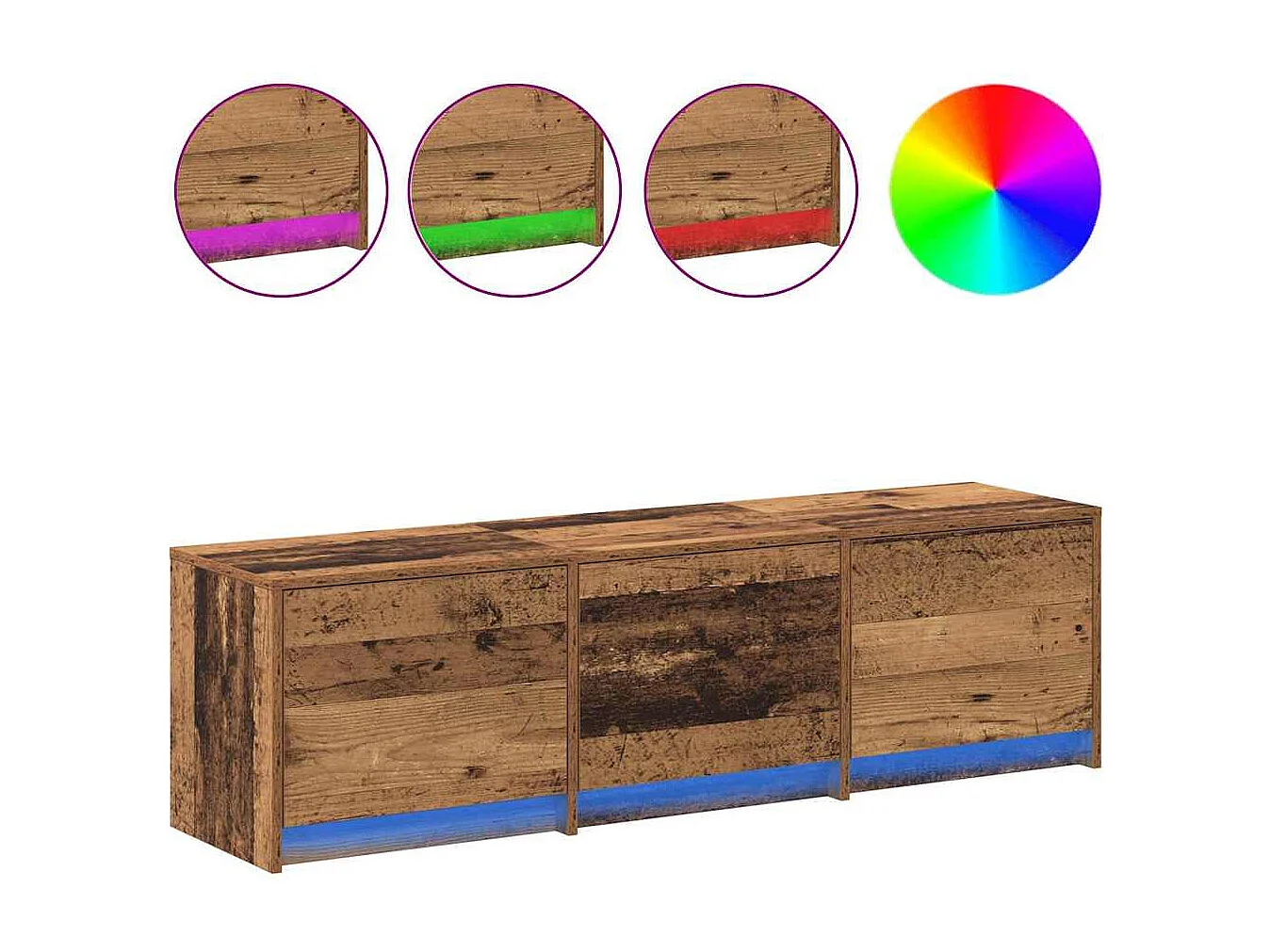 Unites TV Bois Ancien 140 x 34 x 40 cm Bois d'ingénierie