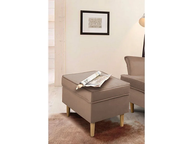 Hocker Teramo IV Fußhocker Schlafzimmer Wohnzimmer (Kronos 27 - rosa)