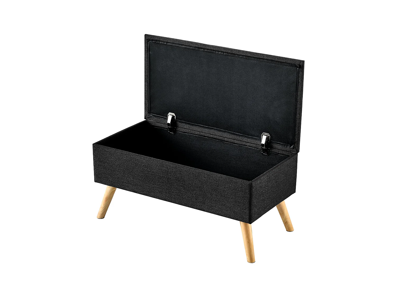 Banco de armazenamento estofado 79 x 39,5 x 39,5 cm preto 03_0006446