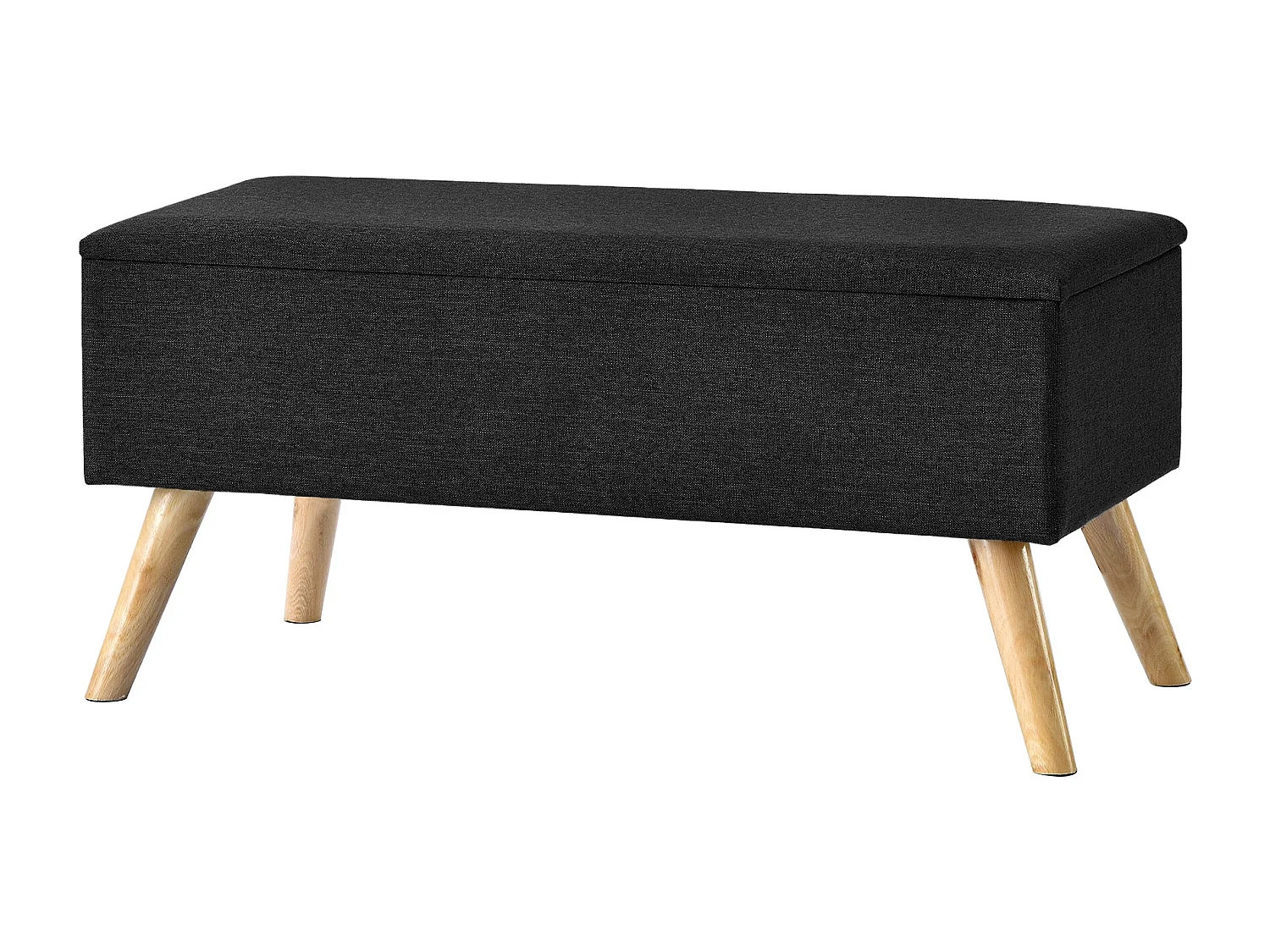 Banco de armazenamento estofado 79 x 39,5 x 39,5 cm preto 03_0006446