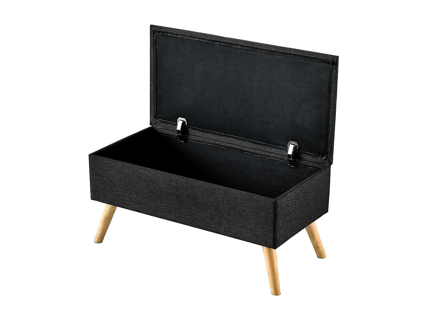 Banco de armazenamento estofado 79 x 39,5 x 39,5 cm preto 03_0006446