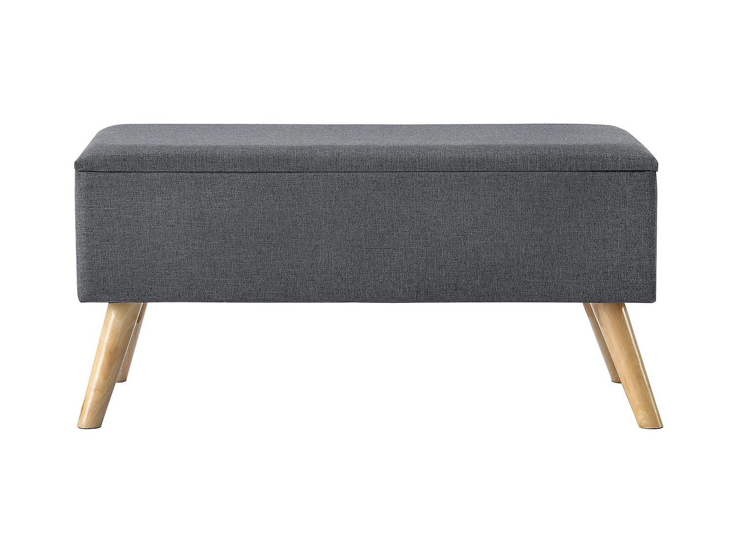 Banc de rangement rembourré grise 79 x 39.5 x 39.5 cm 03_0006445