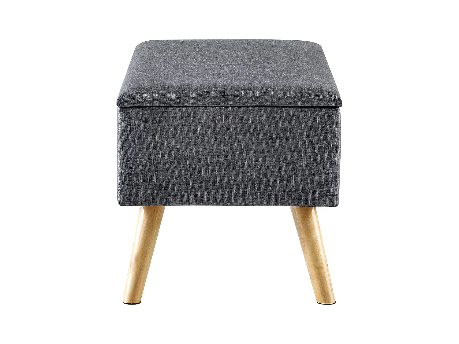 Banc de rangement rembourré grise 79 x 39.5 x 39.5 cm 03_0006445