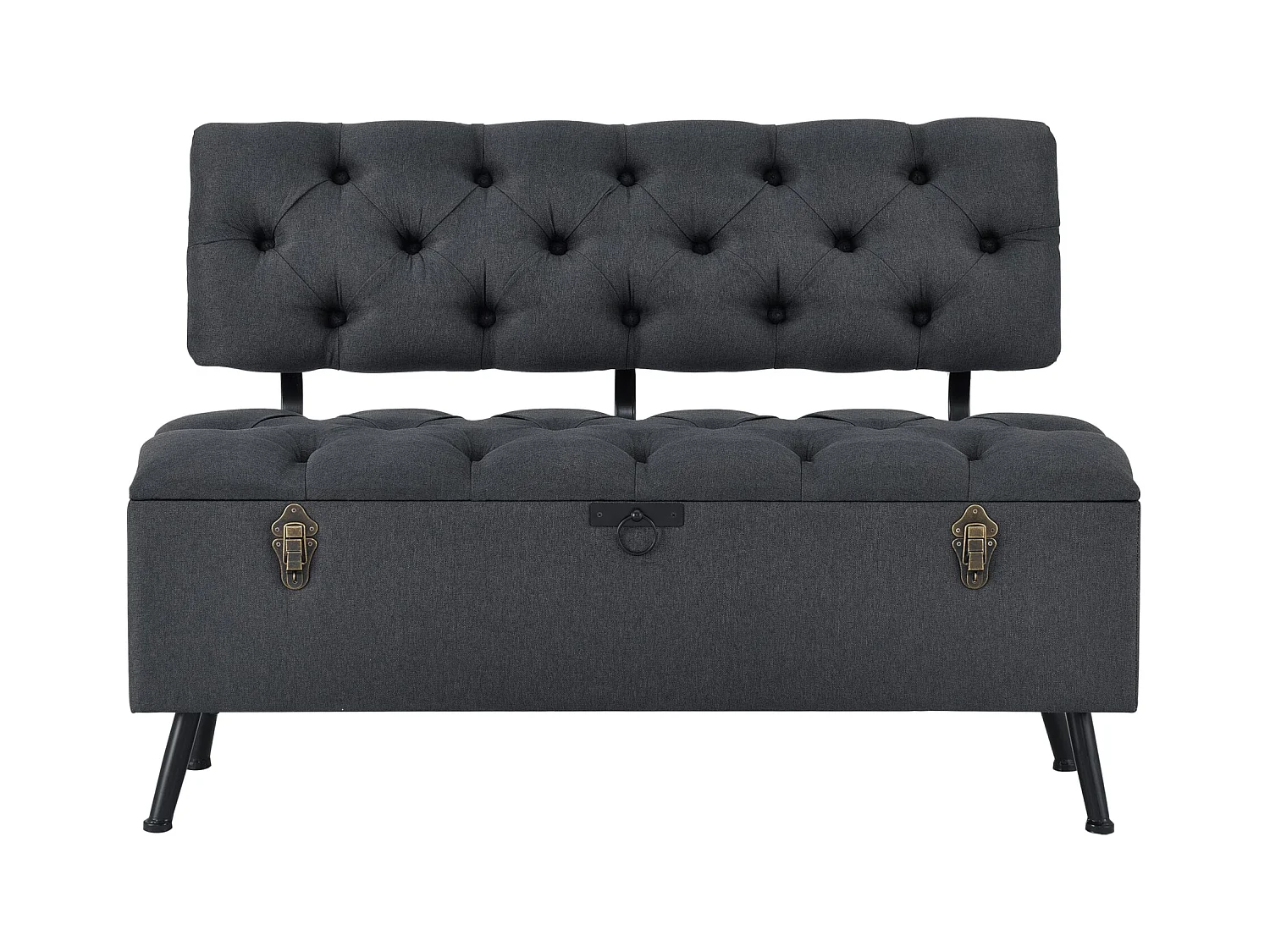 Malmöhus banco con almacenaje asiento plegable gris oscuro 03_0006447