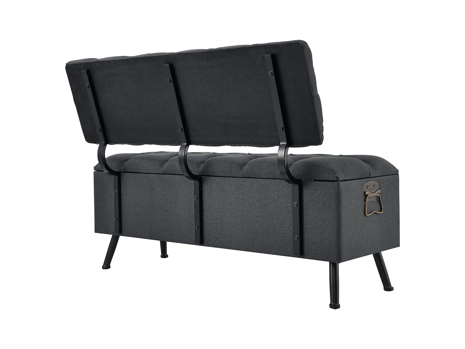 Malmöhus banco con almacenaje asiento plegable gris oscuro 03_0006447