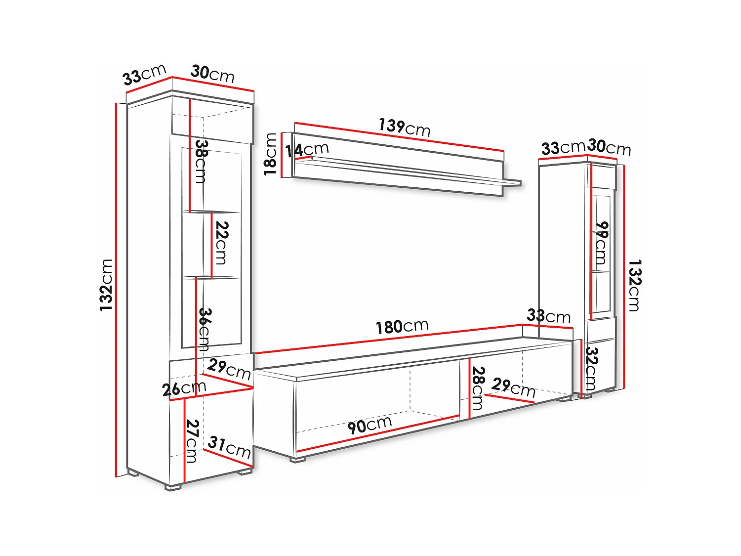 Conjunto para sala de estar Sarasota 126