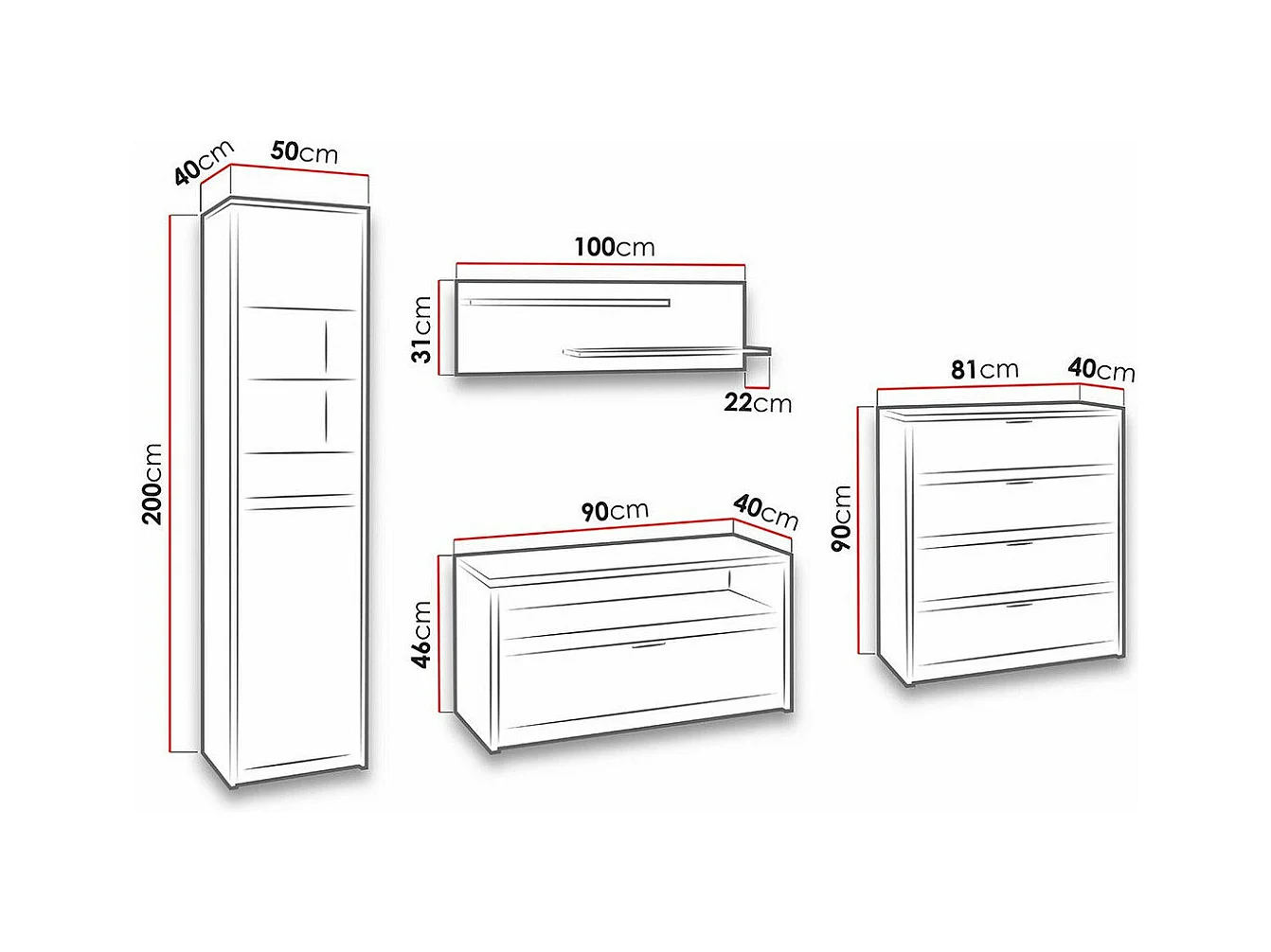 Ensemble de salon Fivelbo 115