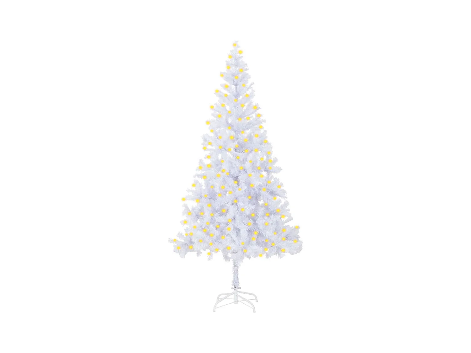 Árbol de Navidad artificial con leds 910 ramas blanco 210 cm
