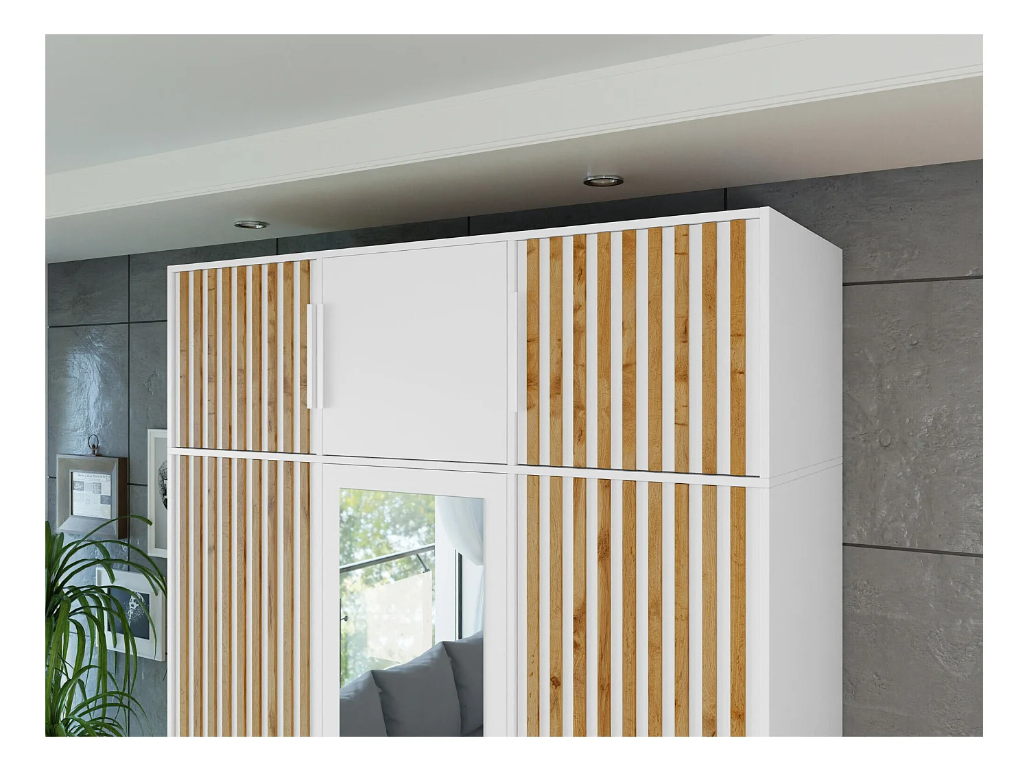 Armário Honolulu D104, Placa de aglomerado laminado, 45x150x58cm