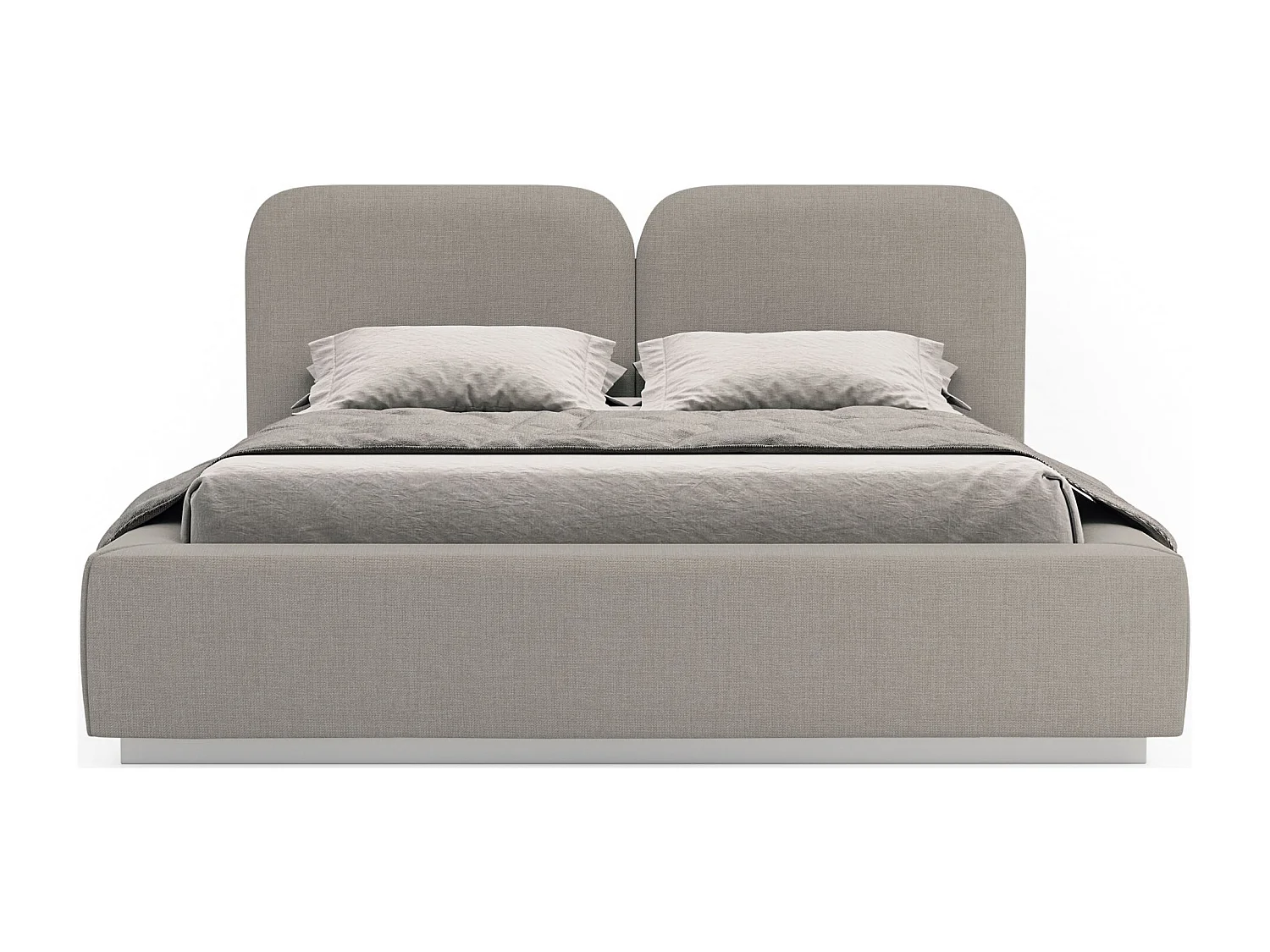 Lit tapissé avec coffre et LED 160×200 - chenille - beige foncé - COMOVES