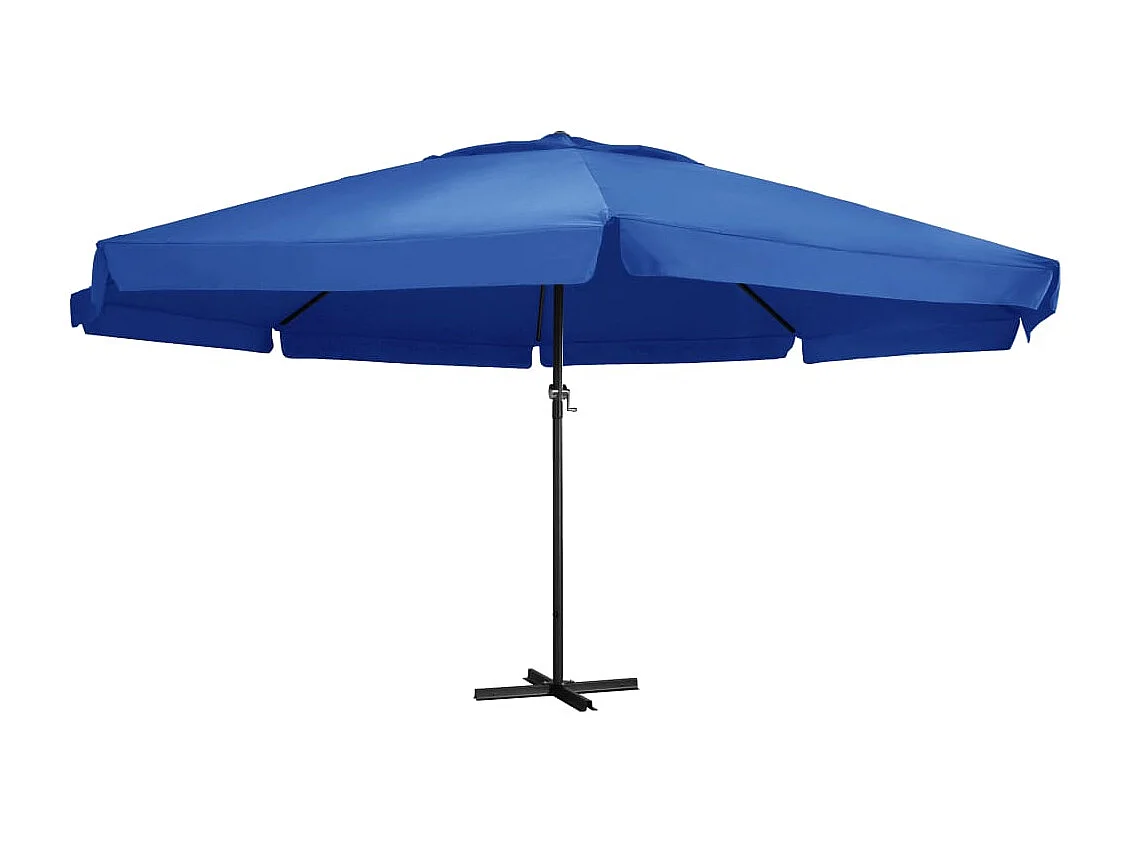 Parasol d'extérieur avec mât aluminium bleue 500 x 500 x 385 cm 02_0008234