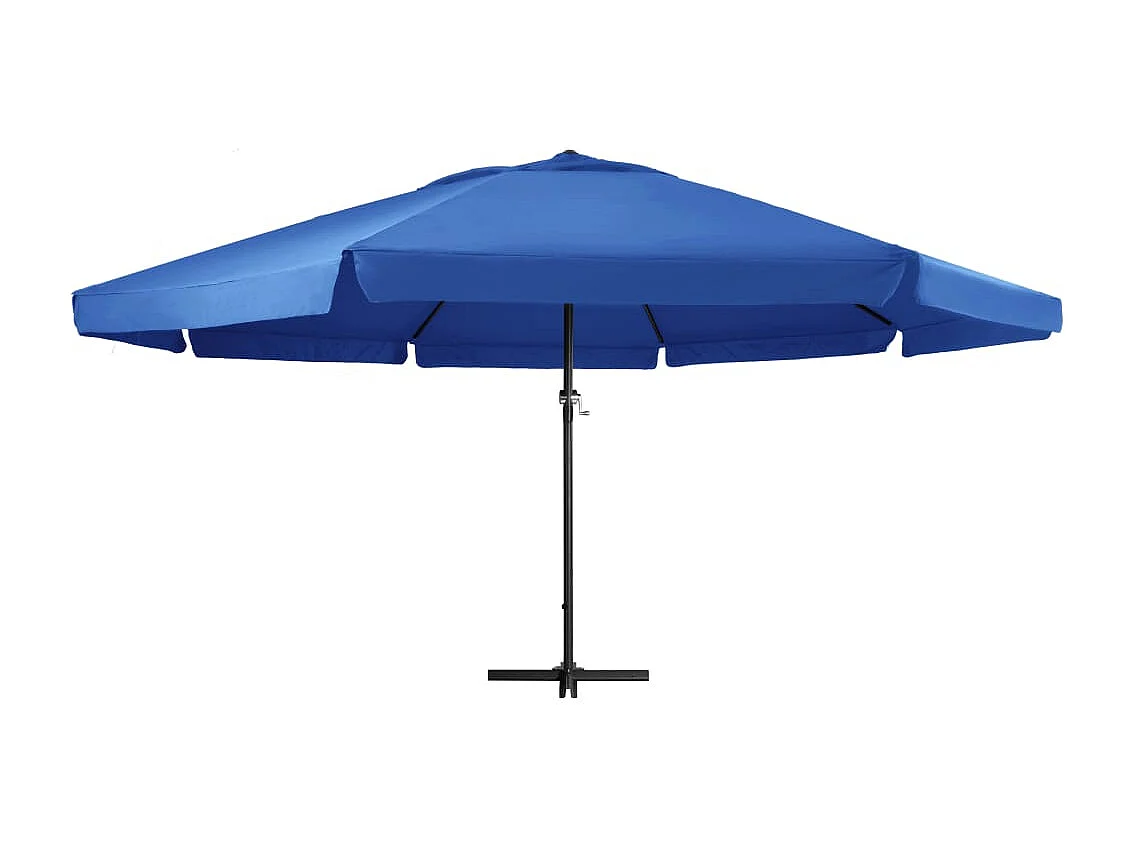 Parasol d'extérieur avec mât aluminium bleue 500 x 500 x 385 cm 02_0008234