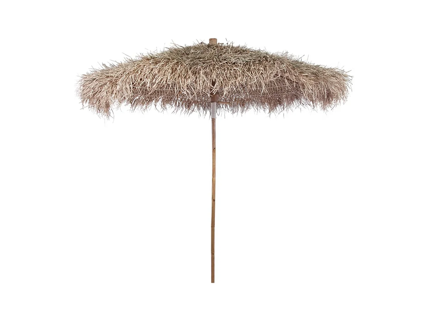 Sombrilla de bambú con techo de hojas de plátano 210 cm 02_0008581