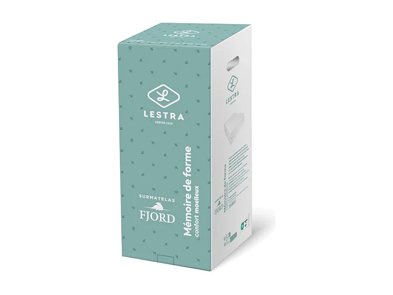 Surmatelas Lestra Fjord à mémoire de forme 90 x 200 cm Lestra