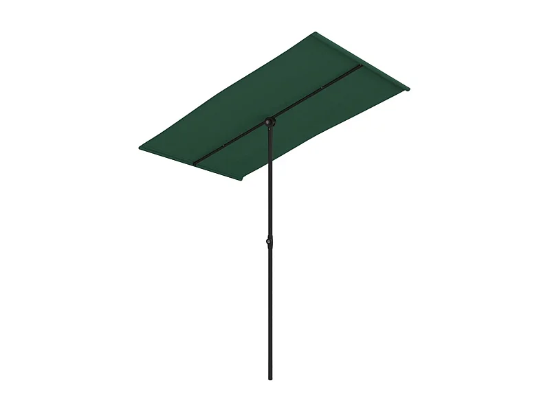 Ombrellone mobile da giardino da esterno con palo in alluminio 180 x 130 cm verde 02_0008216