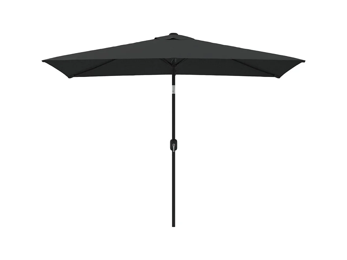 Parasol avec mât en métal argentée 300 x 200 x 252 cm 02_0008134