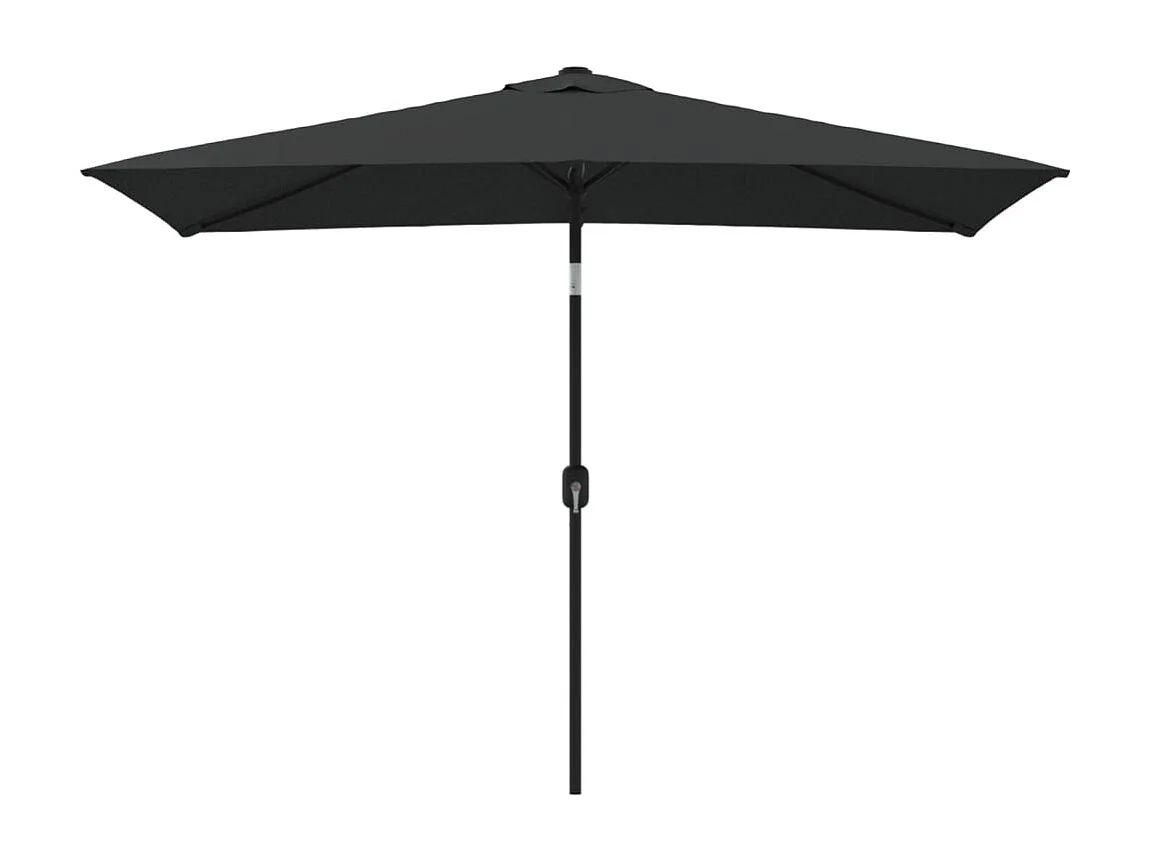 Parasol avec mât en métal argentée 300 x 200 x 252 cm 02_0008134