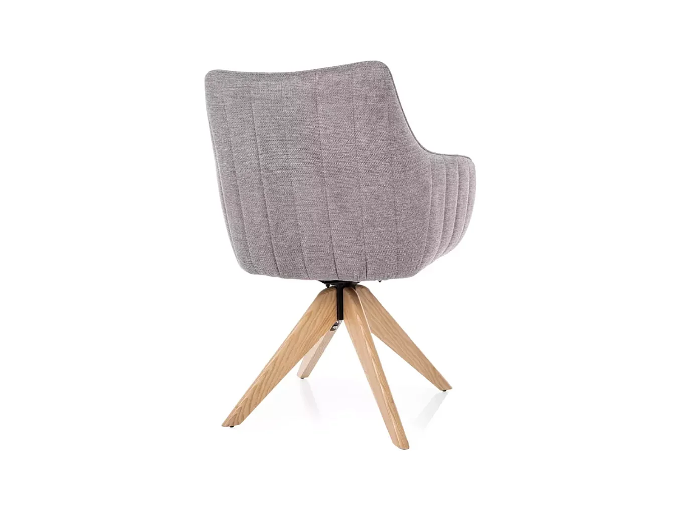 Chaise pivotante en tissu gris confortable et structure en bois SWOP 2
