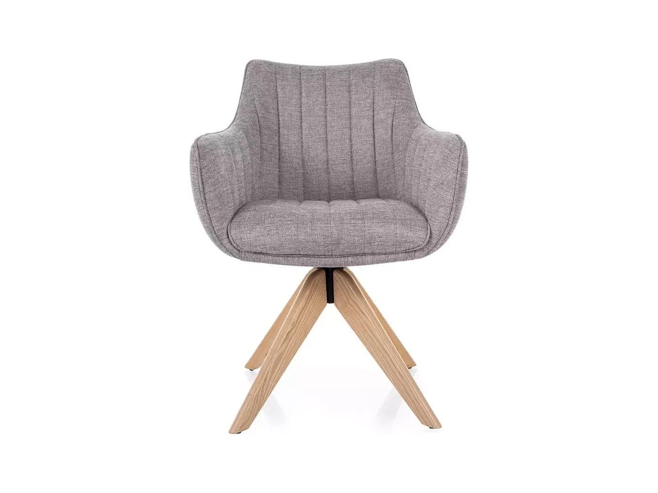 Chaise pivotante en tissu gris confortable et structure en bois SWOP 2